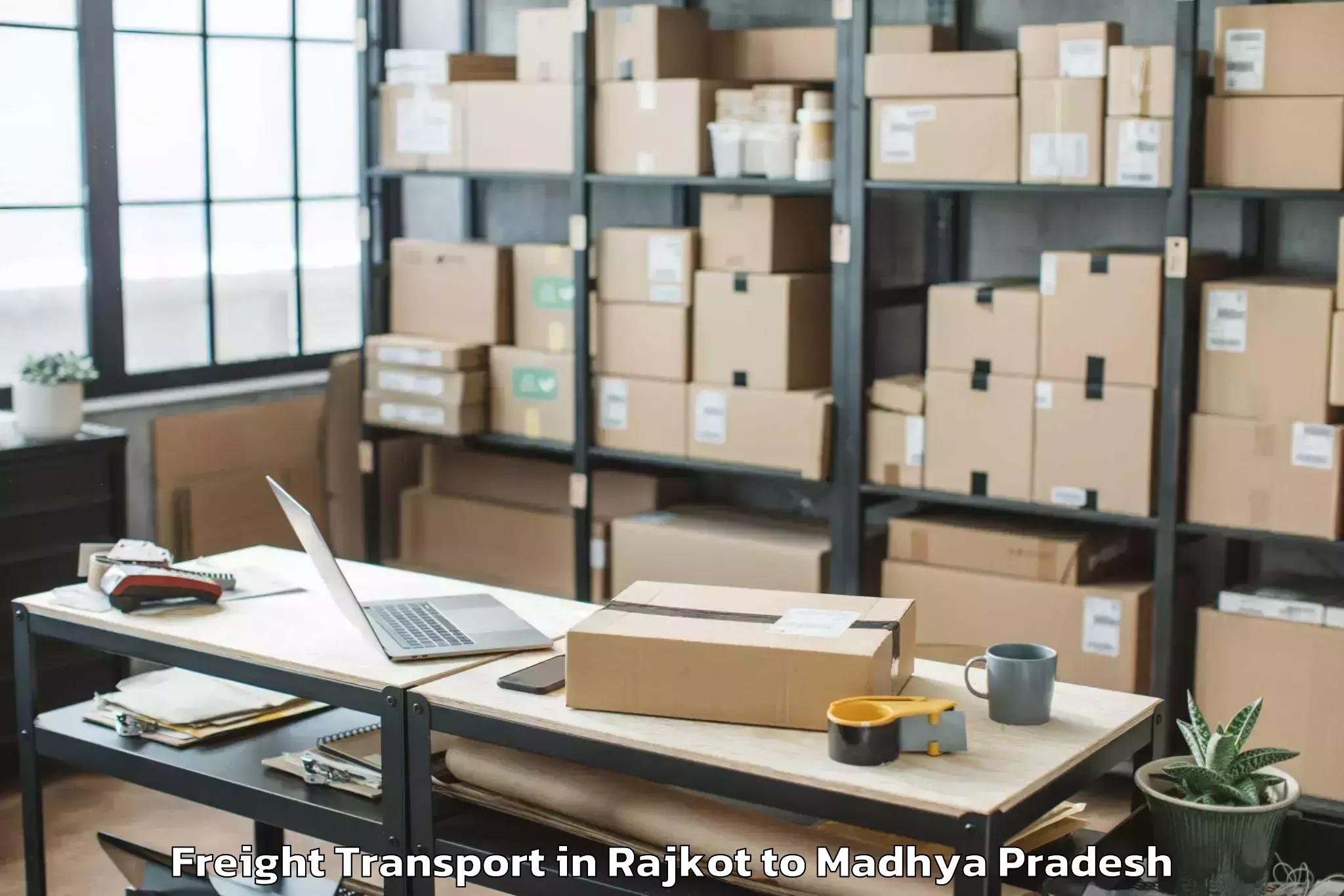 Affordable Rajkot to Gurh Freight Transport